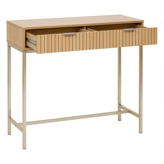 Console 2 tiroirs en bois TASSO - Marron