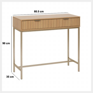 Console 2 tiroirs en bois TASSO - Marron