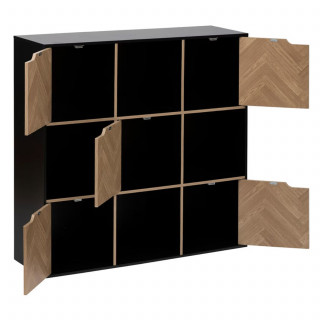 Étagère 9 cases Mix'n Door CHEVRONS - Beige et noir