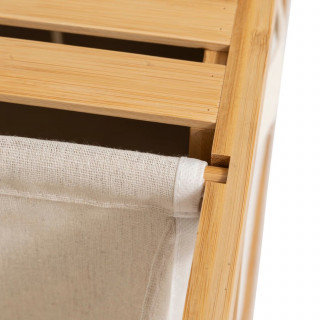 Étagère avec 1 panier à linge et 2 paniers de rangement TIDY BOX - Beige