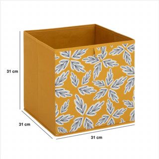Lot de 2 boites de rangement FOLIA - L. 31 x l.31 x H. 31 cm - Jaune