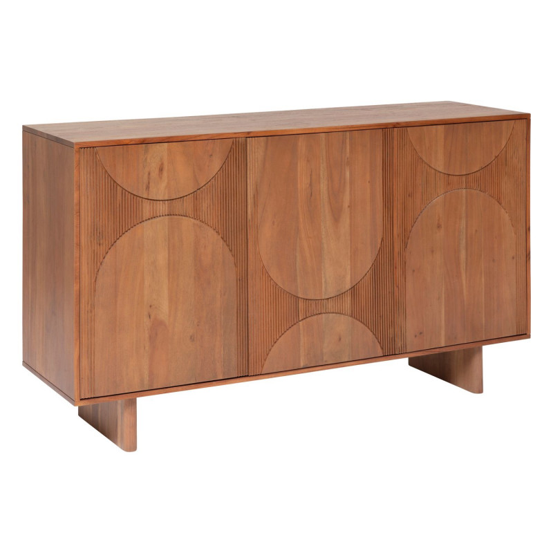 Buffet 3 portes en bois massif NANDA - Marron