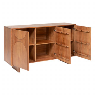 Buffet 3 portes en bois massif NANDA - Marron