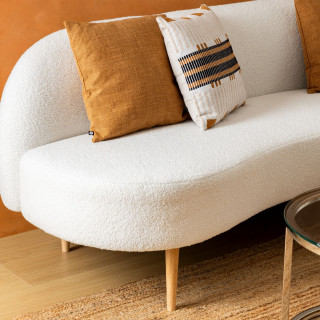 Banquette en bouclette INSI - 2 Places - Blanc