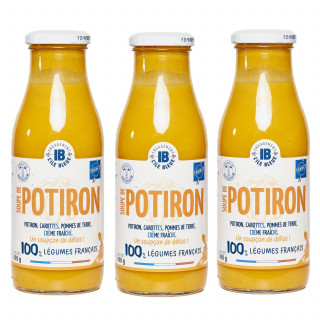 Lot 3x Soupe de potiron OFG - Bouteille 490g