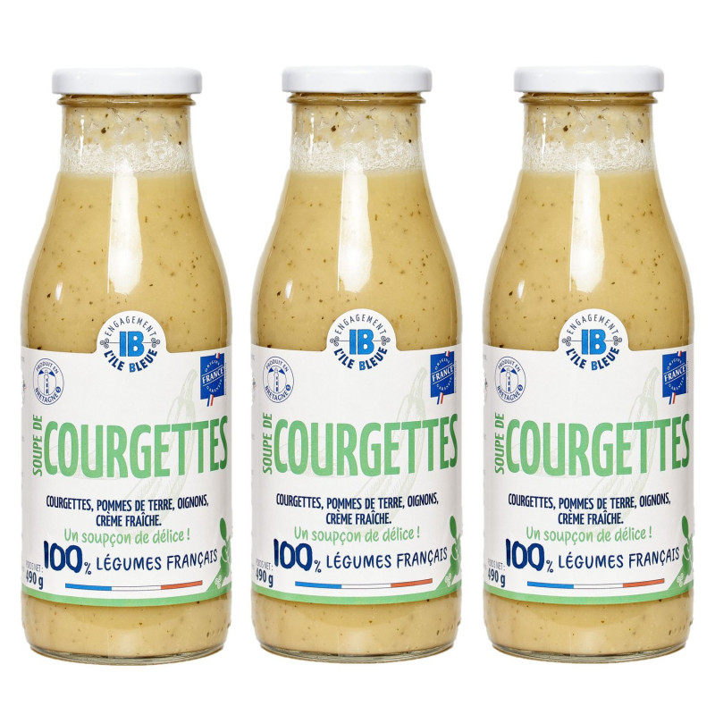 Lot 3x Soupe de courgettes OFG - Bouteille 490g