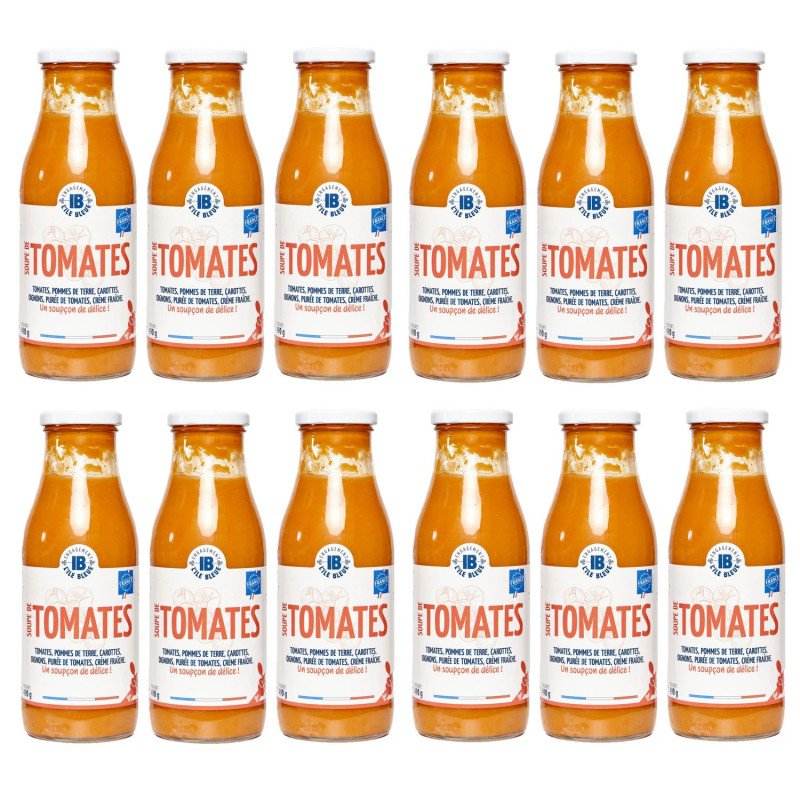 Lot 12x Soupe de tomates OFG - Bouteille 490g