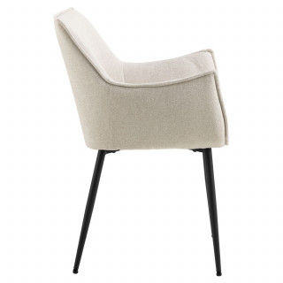 Lot de 2 chaises de salle à manger avec accoudoirs SORRENTO - Beige