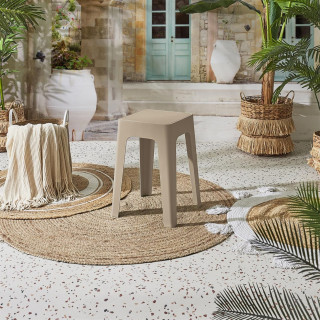 Lot de 6 tabourets empilables SPECTRA - Beige