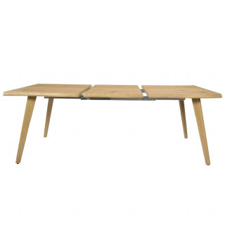Table extensible avec bords biseautés pour 6 à 8 personnes CALYPSO - Beige