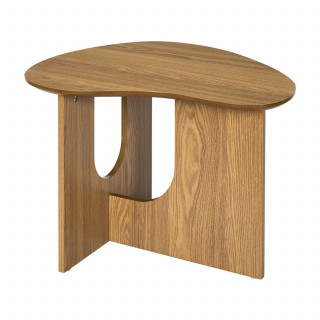 Table d'appoint asymétrique en bois CALYPSO - Beige