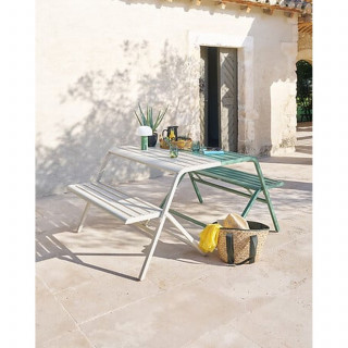 Ensemble de balcon en acier 2 places DRILIA - Vert olive