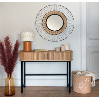 Console 2 portes coulissantes en bois marron - COLVA