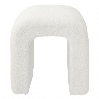 Pouf en bouclette ARCHY - Blanc