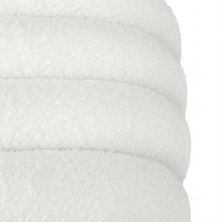 Pouf en bouclette ARCHY - Blanc