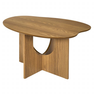 Table basse asymétrique en bois CALYPSO - Beige