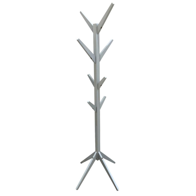 Porte-manteau design bois Abby - L. 45 x H. 177 cm - Gris