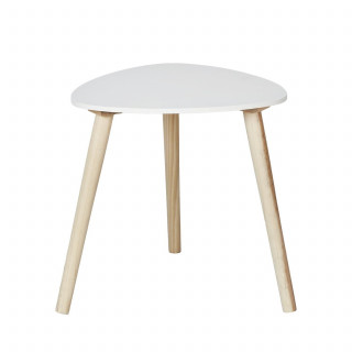 Table d'appoint triangulaire SHELLY - Blanc