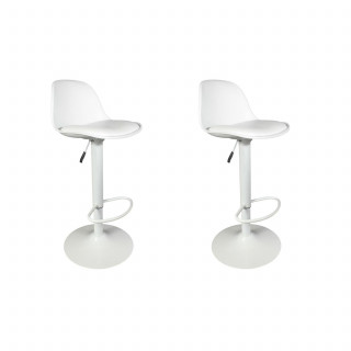 Lot de 2 tabourets de bar ISAK - Blanc