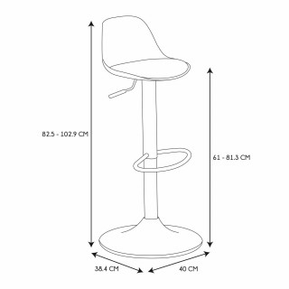 Lot de 2 tabourets de bar ISAK - Blanc
