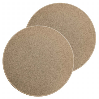 Lot de 2 sets de table tissés antidérapants - Beige