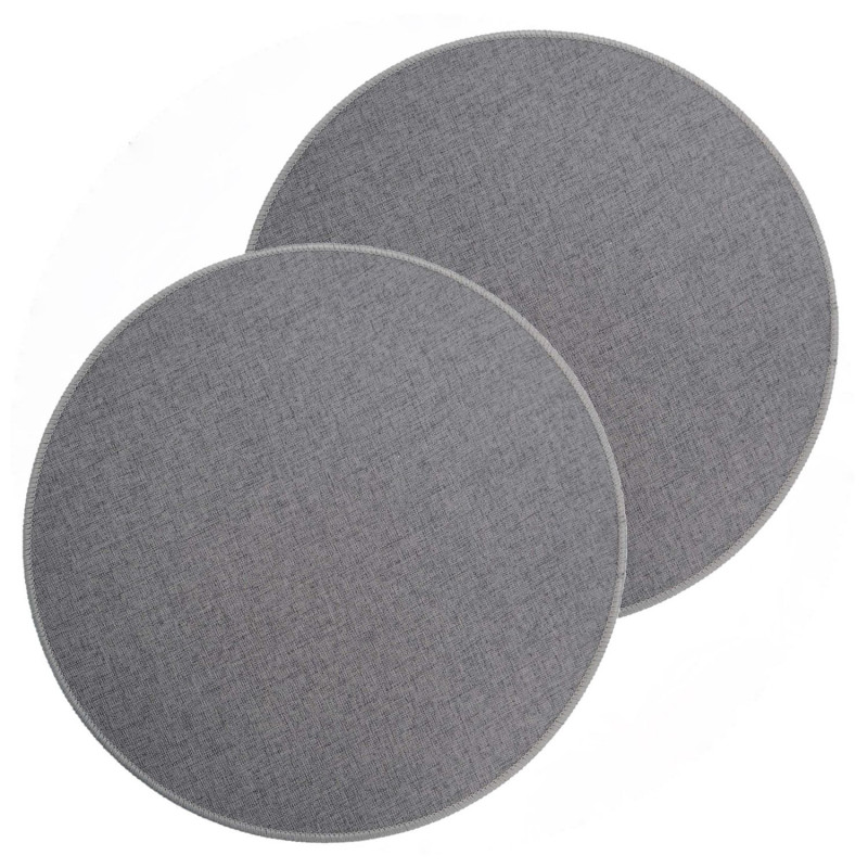 Lot de 2 sets de table tissés antidérapants - Gris