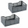 Lot de 2 cagettes pliables FOLDY - Taille M - Gris