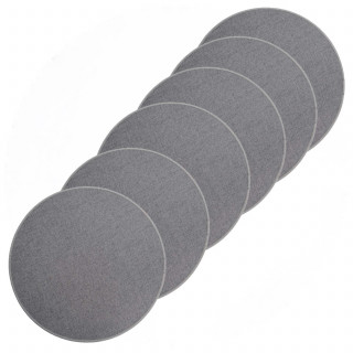 Lot de 6 sets de table tissés antidérapants - Gris