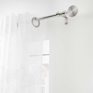 Kit de tringle à rideaux extensible ROLLIS - L. 120 à 210 cm - Chrome