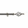 Kit de tringle à rideaux extensible TWISTY - L. 120 à 210 cm - Noir et or