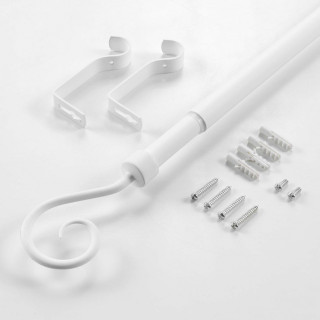 Kit de tringle à rideaux extensible ARABESQUE - L. 120 à 210 cm - Blanc