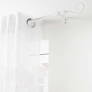 Kit de tringle à rideaux extensible ARABESQUE - L. 210 à 380 cm - Blanc