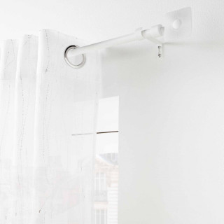 Kit de tringle à rideaux extensible SARITA - L. 210 à 380 cm - Blanc