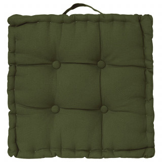 Coussin de sol en coton ANJALI - Kaki