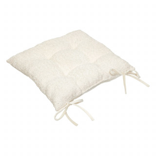 Galette de chaise bouclette SOANA - Blanc