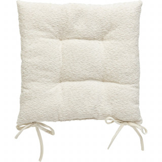 Galette de chaise bouclette SOANA - Blanc