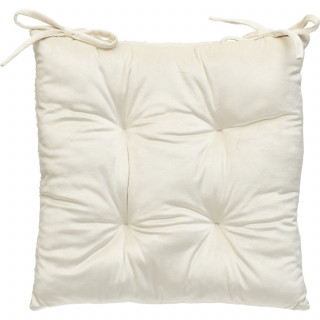 Galette de chaise bouclette SOANA - Blanc