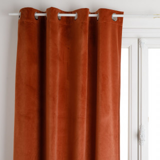 Rideau occultant en velours COCON - 140 x 260 cm - Terracotta