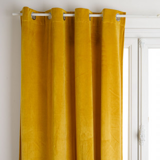 Rideau occultant en velours COCON - 140 x 260 cm - Ocre