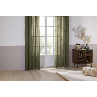 Rideau en 100% lin LINAH - 140 x 260 cm - Kaki