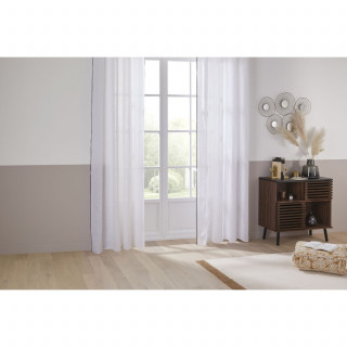 Rideau en 100% lin LINAH - 140 x 260 cm - Blanc