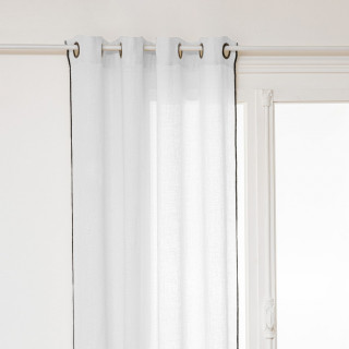Rideau en 100% lin LINAH - 140 x 260 cm - Blanc