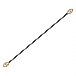 Kit de tringle à rideaux extensible Ellipse - L120 /L210 cm - Métal noir