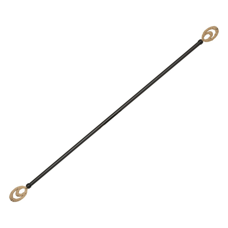 Kit de tringle à rideaux extensible Ellipse - L120 /L210 cm - Métal noir