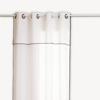 Voilage à volant FRED - 140 x 240 cm - Blanc