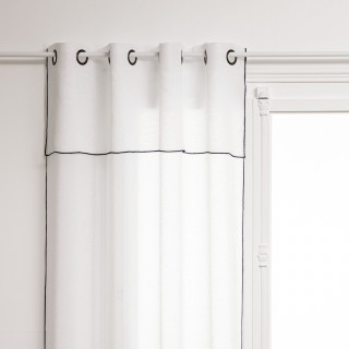 Voilage à volant FRED - 140 x 240 cm - Blanc