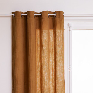 Rideau en gaze de coton JAMANA - 130 x 260 cm - Cannelle