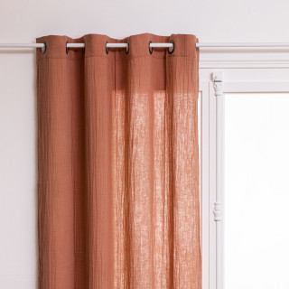 Rideau en gaze de coton JAMANA - 130 x 260 cm - Rose