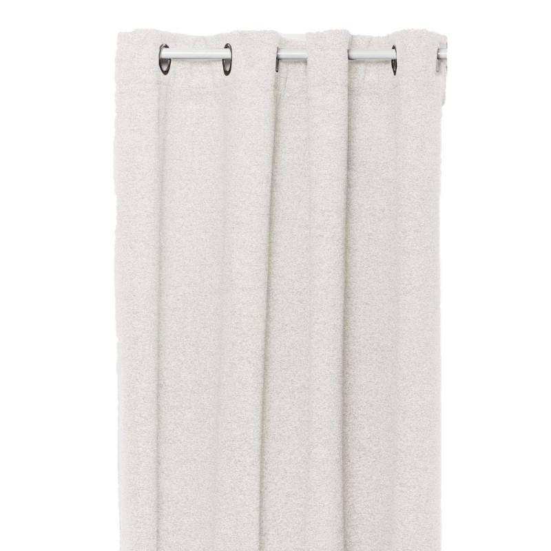 Rideau effet bouclette isolant et occultant SOANA - 140 x 260 cm - Ivoire