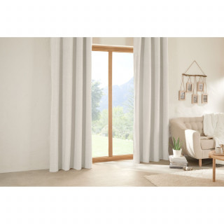 Rideau effet bouclette isolant et occultant SOANA - 140 x 260 cm - Ivoire